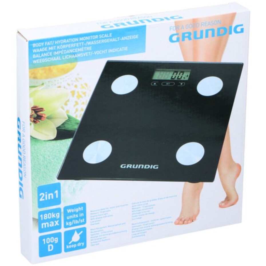 GRUNDIG Chytrá osobní digitální váha do 180 kg černá ED-218682 - main (1)