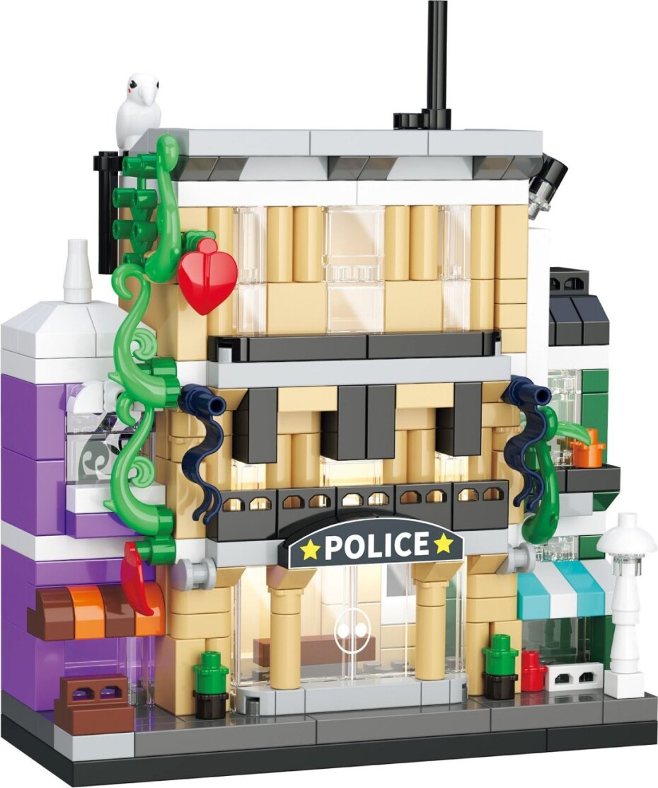 KOCO Stavebnice Policejní stanice 309 dílků 8x3,5x9,5 cm - main (0)