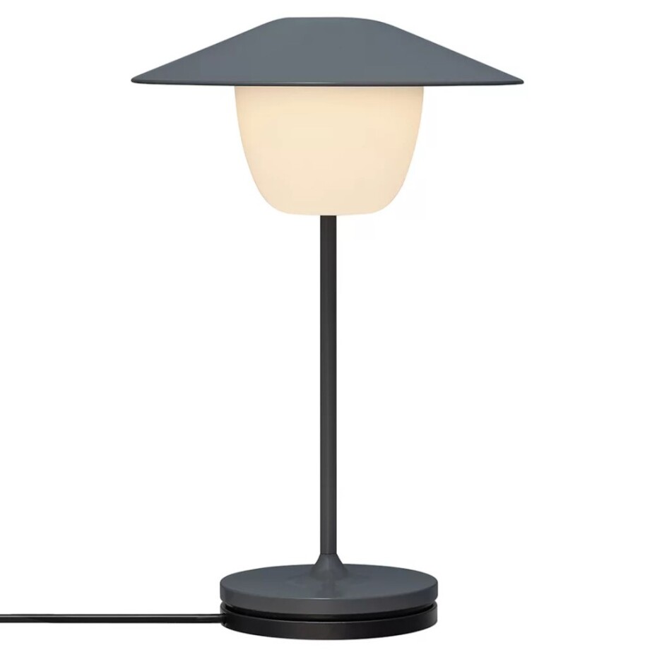 Přenosná stolní lampa ANI MINI 21 cm, LED, magnetově šedá, hliník, Blomus - main (6)