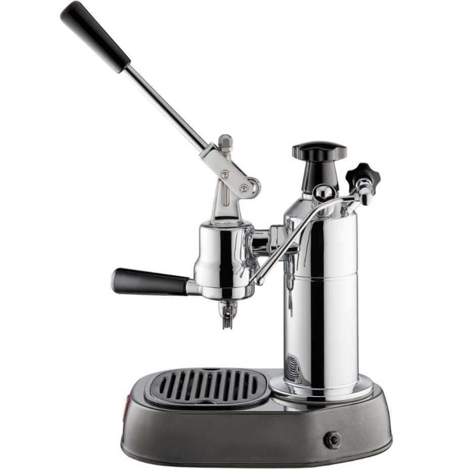Pákový kávovar EUROPICCOLA, plastová rukojeť, stříbrná, La Pavoni - main (2)