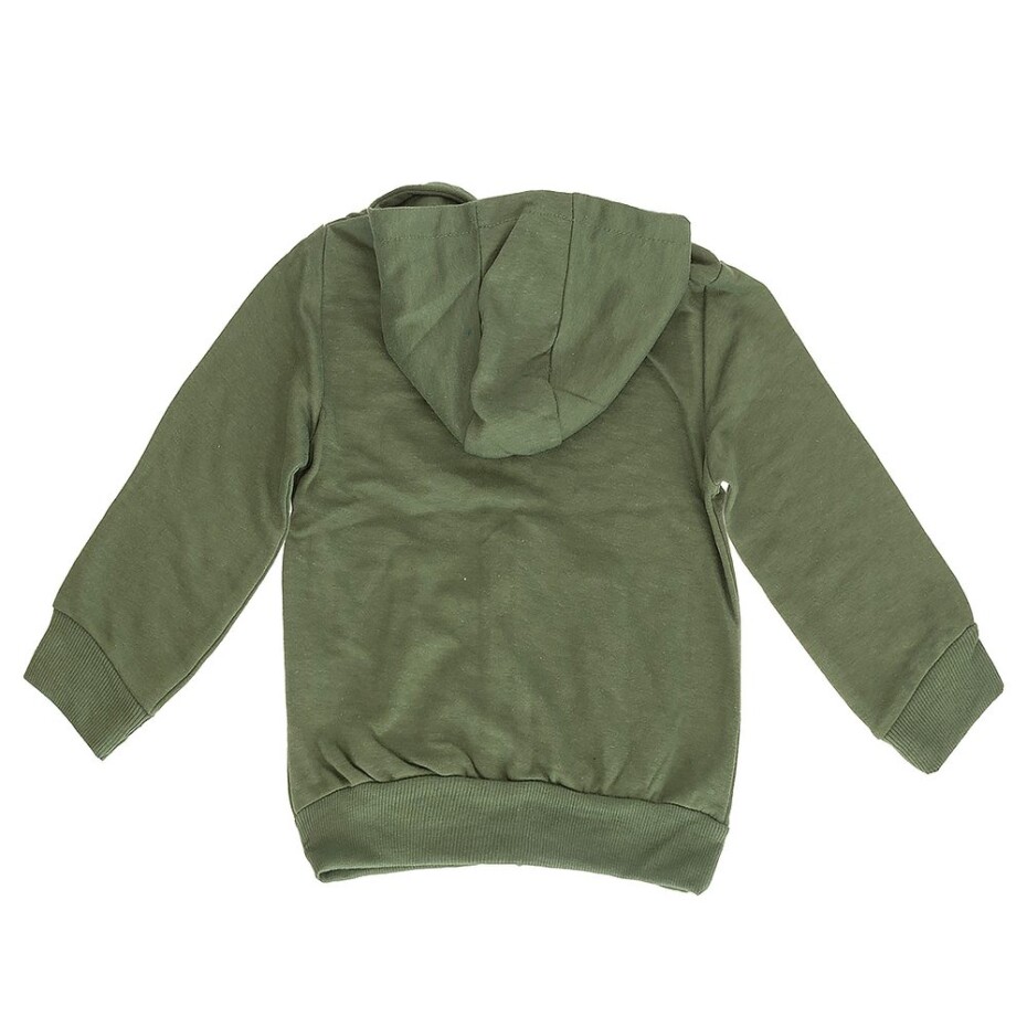 Mikina chlapecká s kapucí celopropínací, Minoti, 9ZIPEMB 4, khaki - 146/152 | 11/12let - main (1)