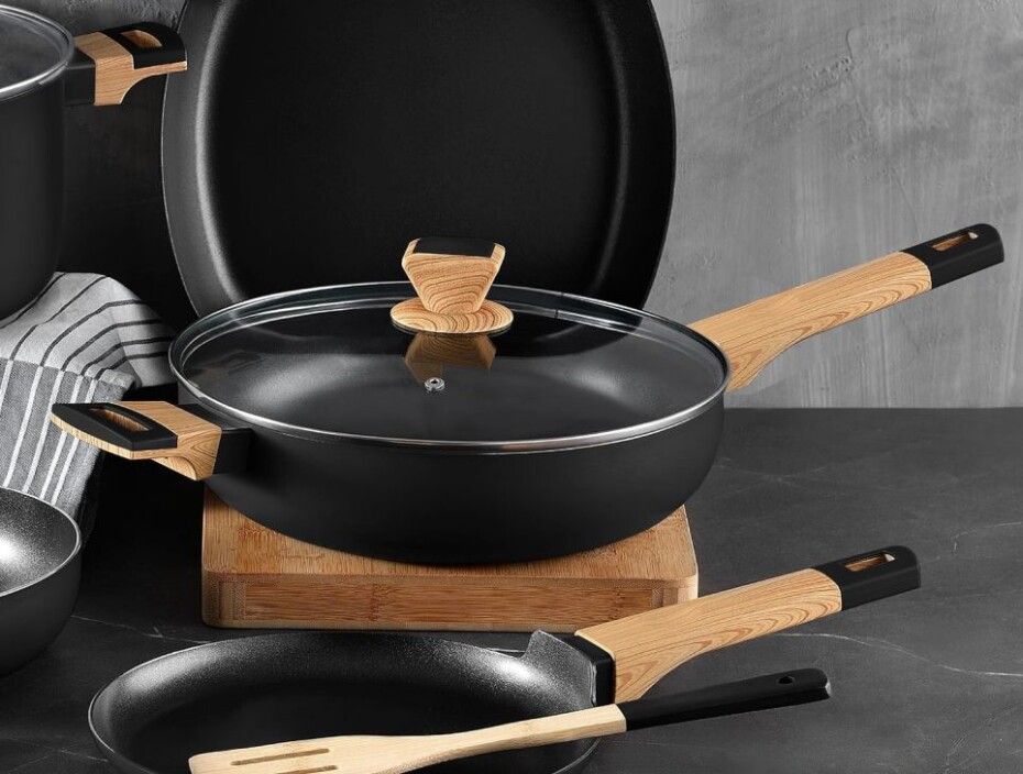 BERGNER Pánev hluboká s nepřilnavým povrchem a poklicí 28 cm Earth Black BG-34628-BK - main (5)