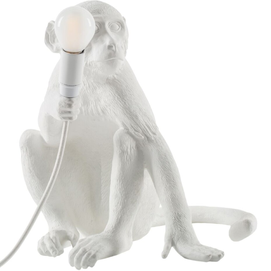 Stolní lampa MONKEY SITTING 32 cm, bílá, Seletti - main (0)
