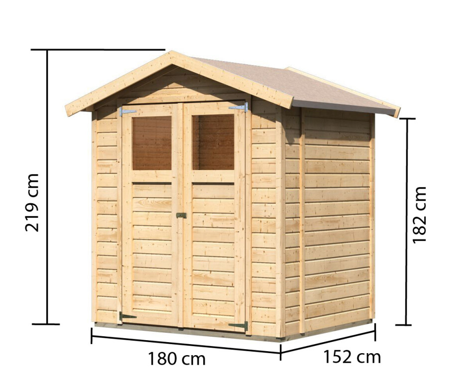 Dřevěný domek KARIBU DAHME 2 (42560) natur LG2947 - main (1)