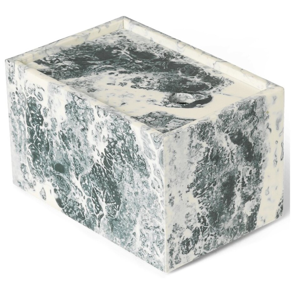 Úložný box MIST 15 x 10 cm, bílá / zelená, pryskyřice, ferm LIVING - main (0)