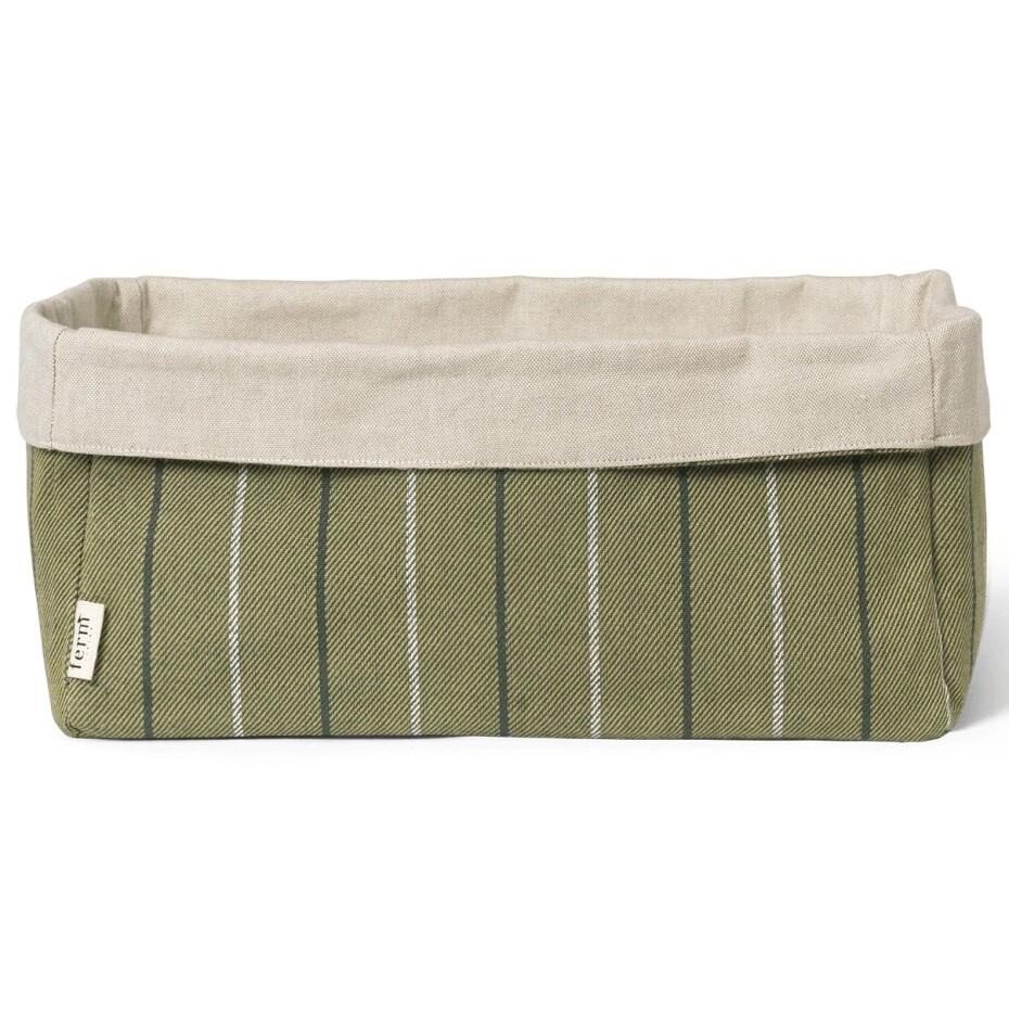 Košík na pečivo ITO 30 x 18 cm, zelená, bavlna, ferm LIVING - main (0)