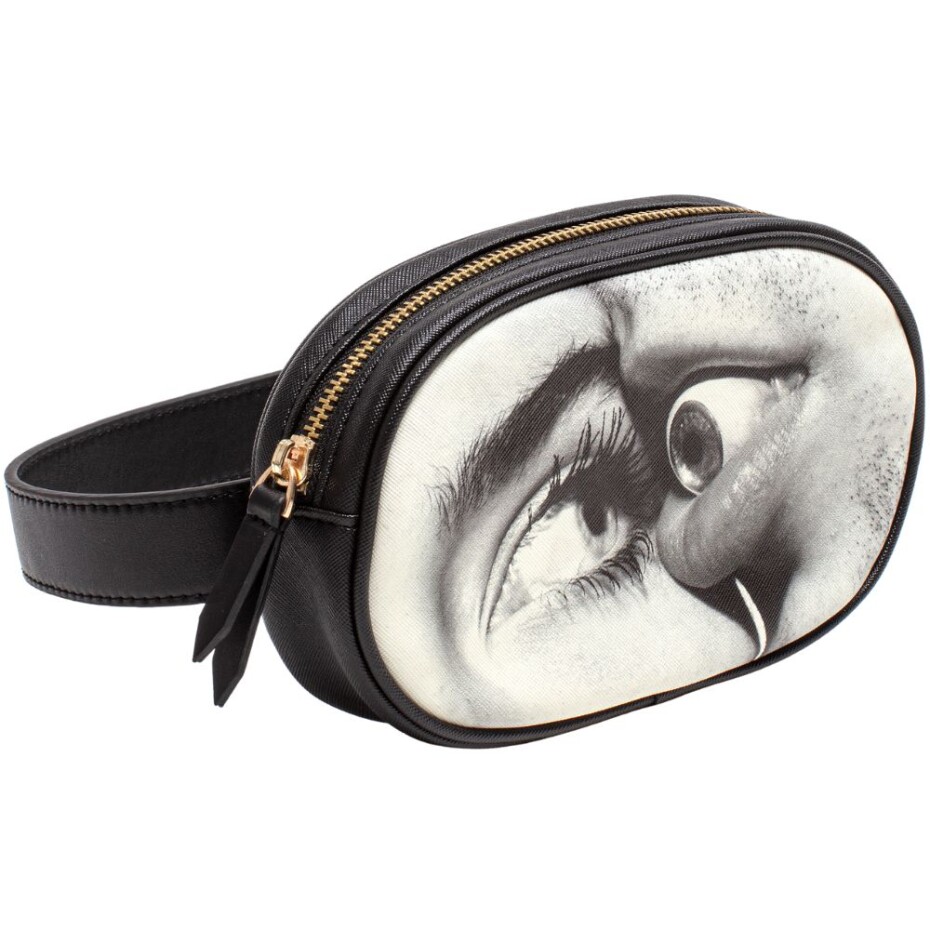 Opasek s taštičkou TOILETPAPER EYE & MOUTH 19 x 12 cm, černá, Seletti - main (3)