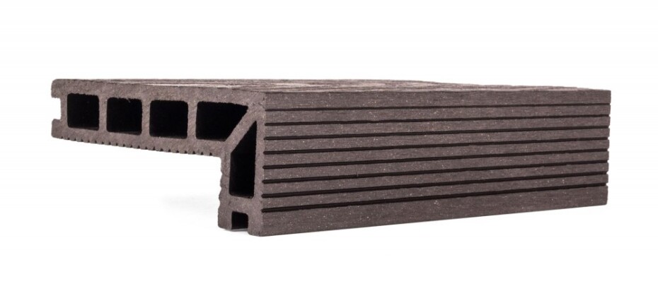 G21 Terasové prkno G21 zakončovací, 2,5 x 14,8 x 400 cm, Dark Wood, WPC G21-6391042 - main (3)