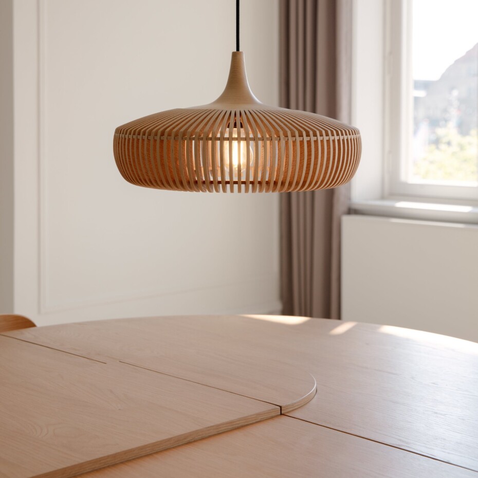 Stínidlo CLAVA DINE 43 cm, přírodní, dřevo, Umage - main (1)