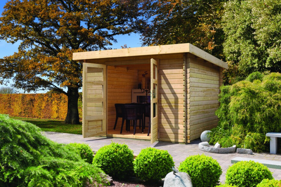 Dřevěný domek KARIBU BASTRUP 2 (73283) natur LG2805 - main (3)