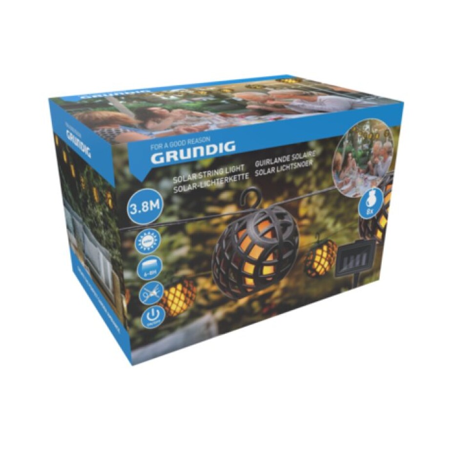 GRUNDIG Solární světelný řetěz  lucerny 8 lamp ED-247660 - main (7)