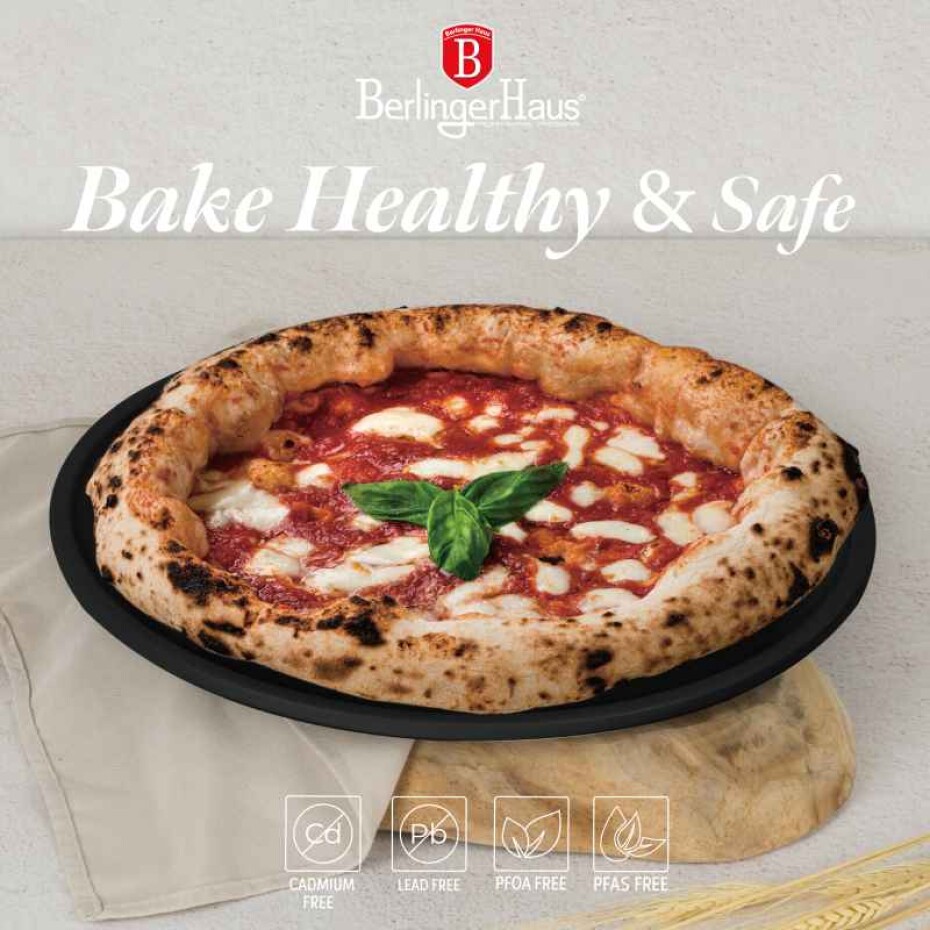 BERLINGERHAUS Pánev na pizzu s titanovým povrchem 36 cm Matte Black Collection BH-7928 - main (4)