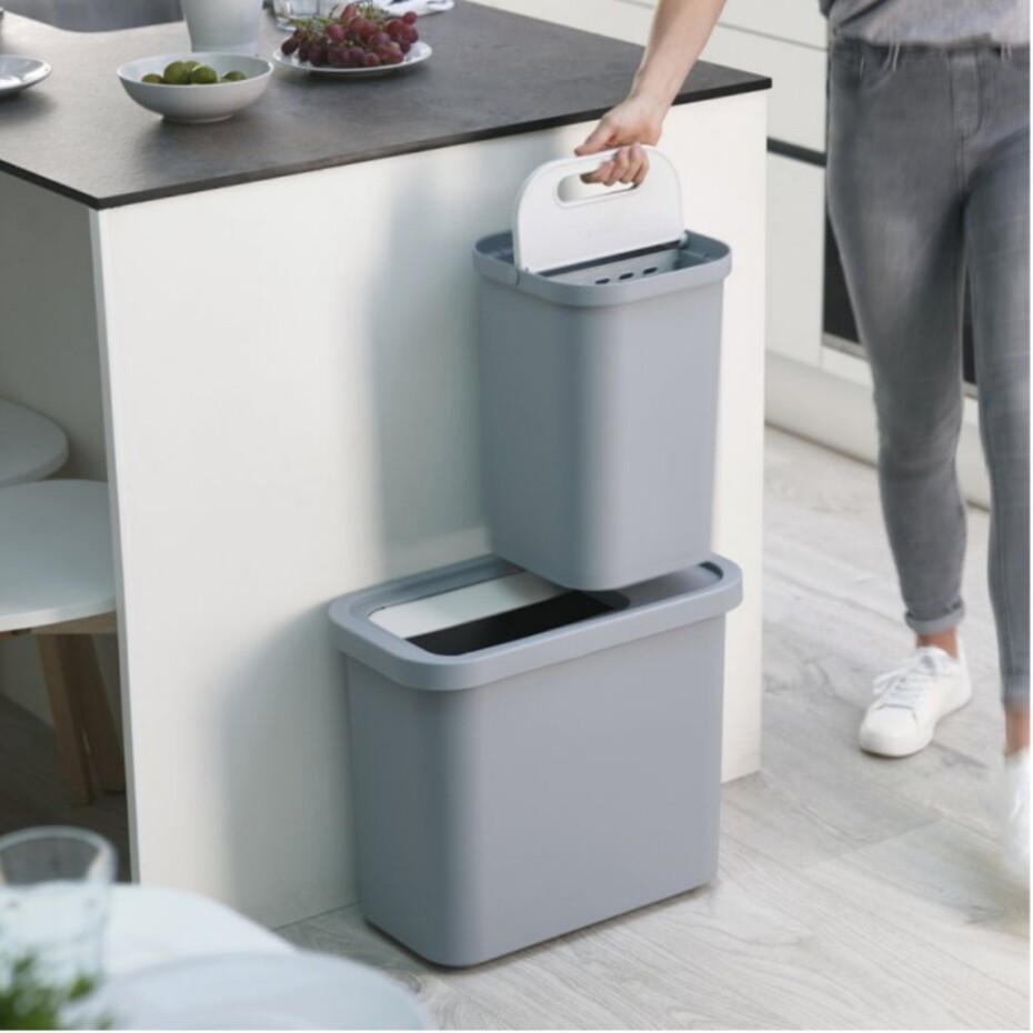 Odpadkový koš GORECYCLE 30112 46 l, na tříděný odpad, šedá, Joseph Joseph - main (2)