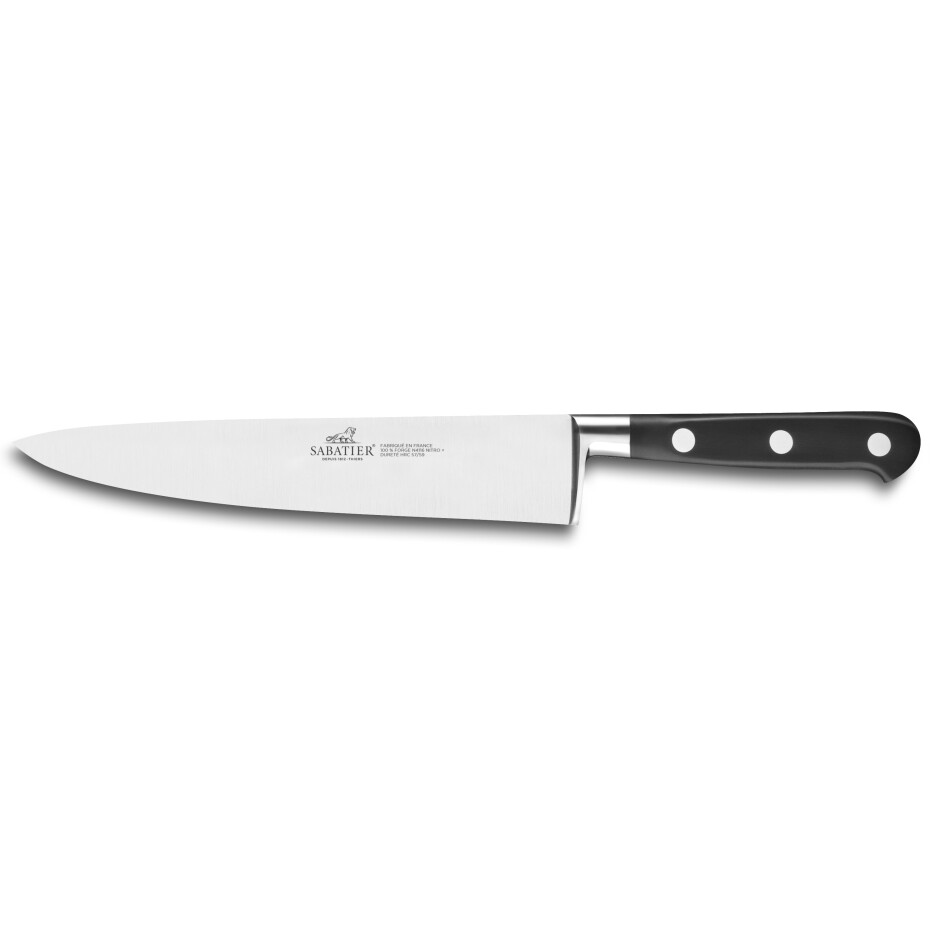 Kuchařský nůž IDÉAL 20 cm, nerezové nýty, černá, Lion Sabatier - main (0)
