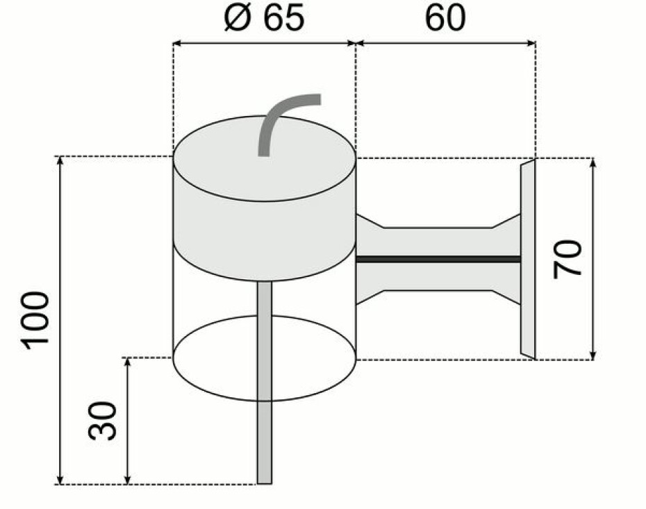 Ponorná sonda MAVE PSK-2 do kalů, 2 elektrody Kabel: 15 m - main (1)