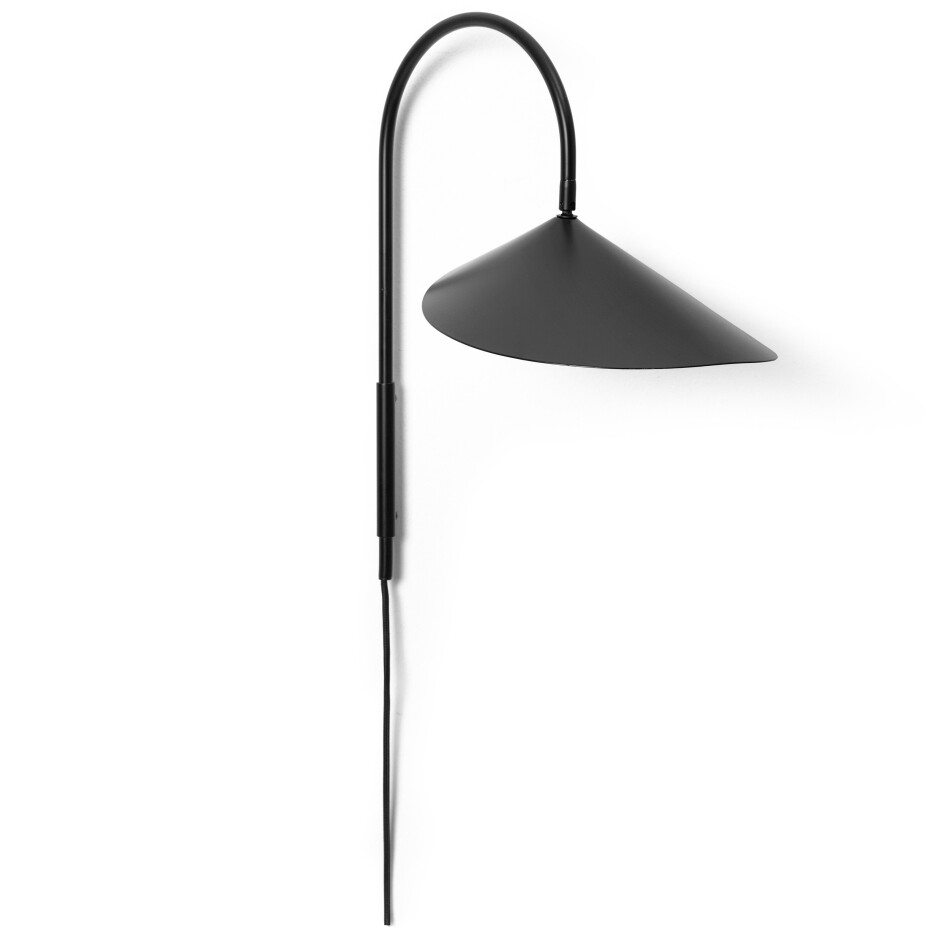 Nástěnná lampa ARUM 26 cm, černá, hliník, ferm LIVING - main (2)