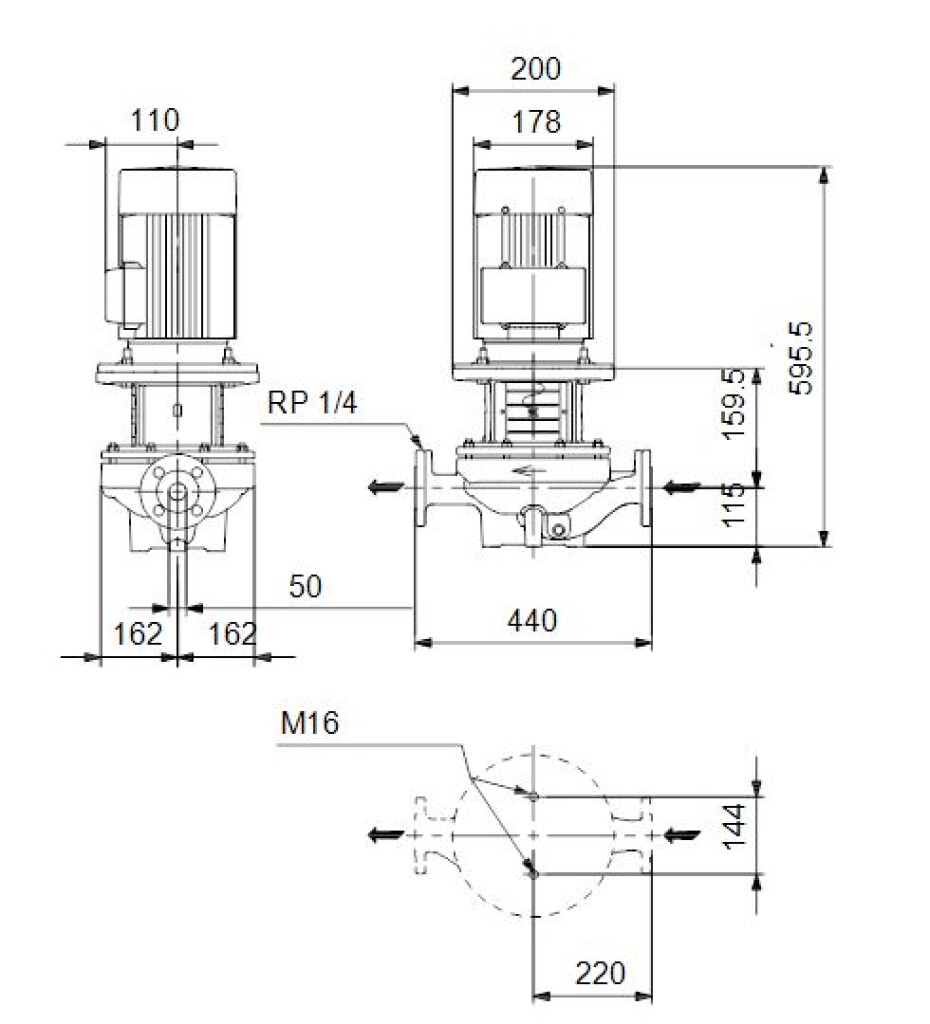 Oběhové čerpadlo GRUNDFOS TP 50-130/4 A-F-A-BAQE - main (2)