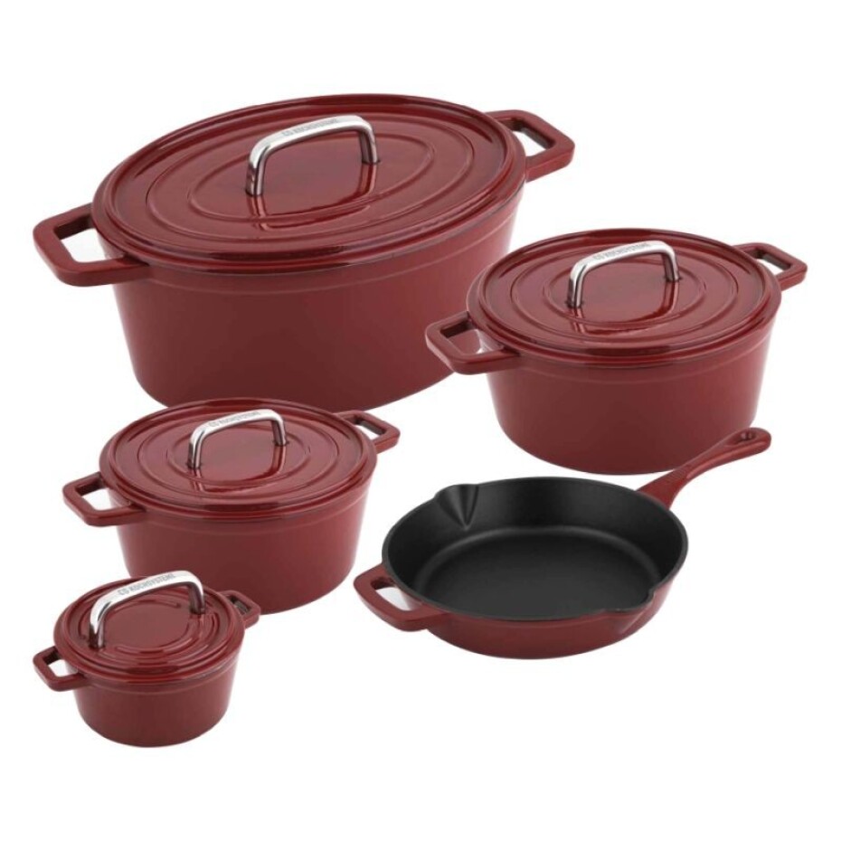CS SOLINGEN Pekáč s poklicí litinový ALPEN 24 cm červená CS-078102 - main (2)