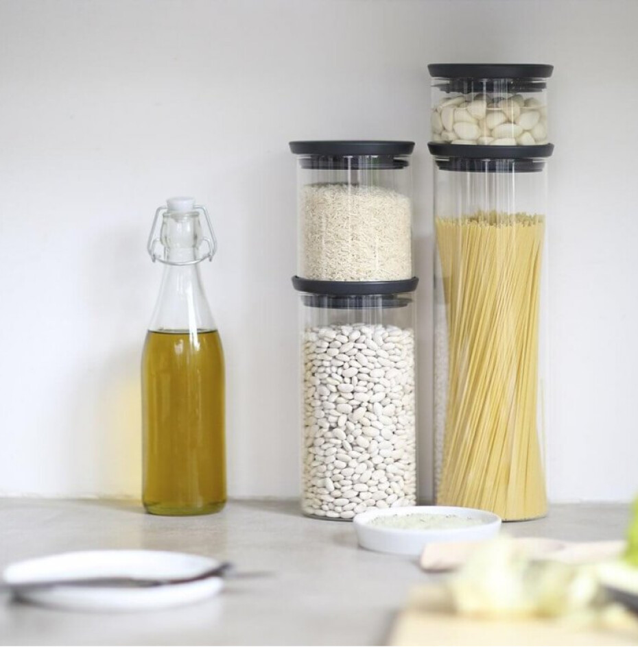 Dóza na potraviny 300 ml, stohovatelná, sklo, Brabantia - main (6)