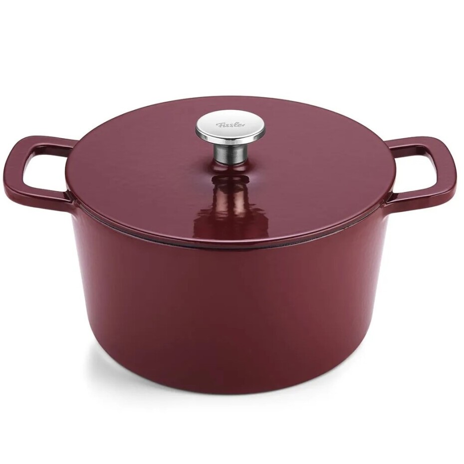 Zapékací mísa MOMENTS 20 cm, vínově červená, litina, Fissler - main (3)