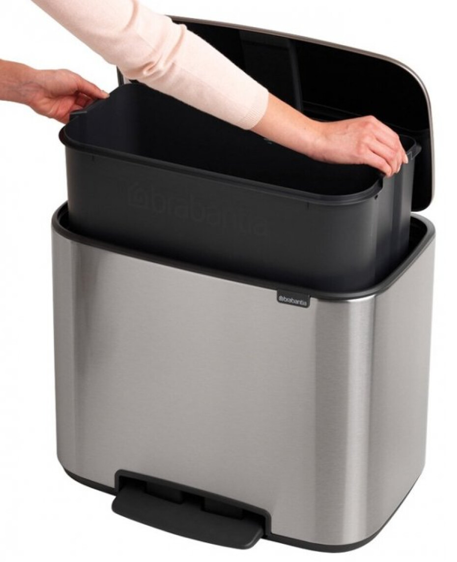 Pedálový odpadkový koš BO 36 l, matná ocelová, Brabantia - main (1)