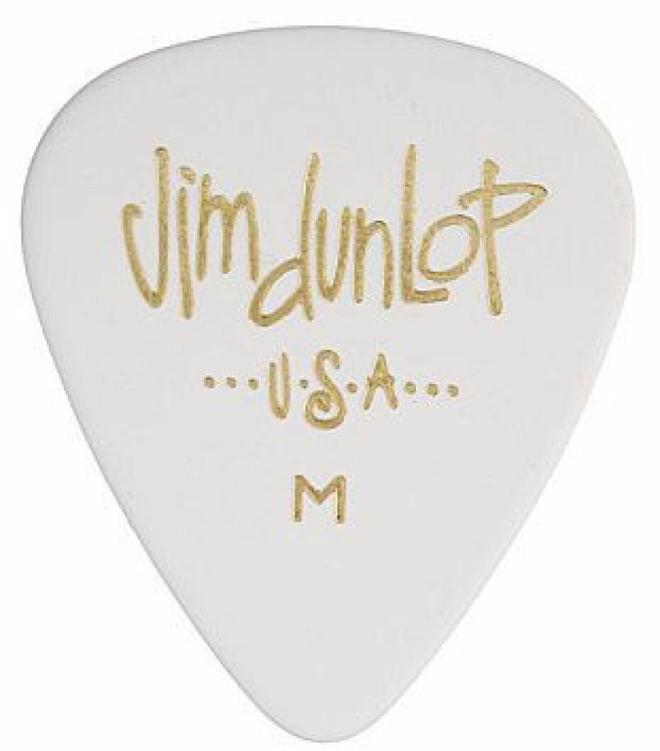 Dunlop 483P01MD Classic Celluloid Medium White - main (0)