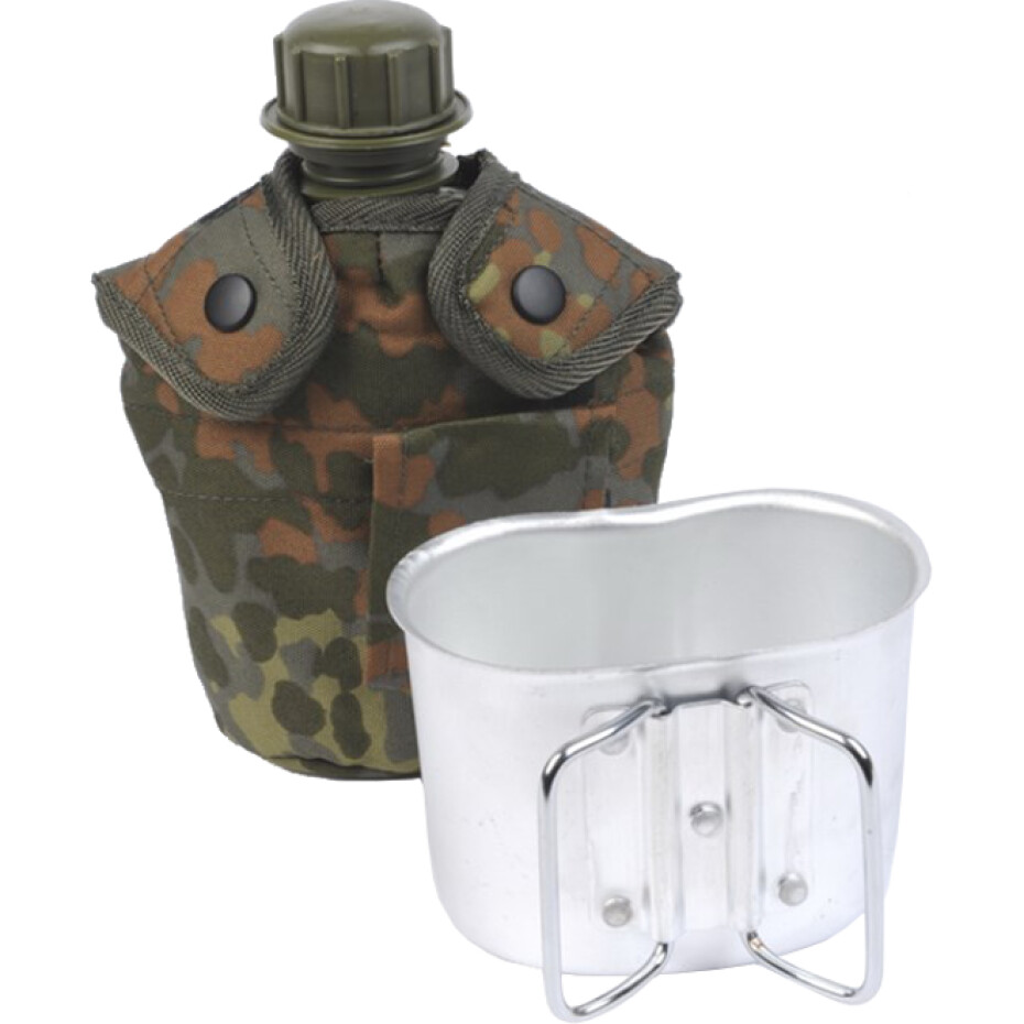 Láhev polní US 1 l s obalem a šálkem flecktarn - main (0)