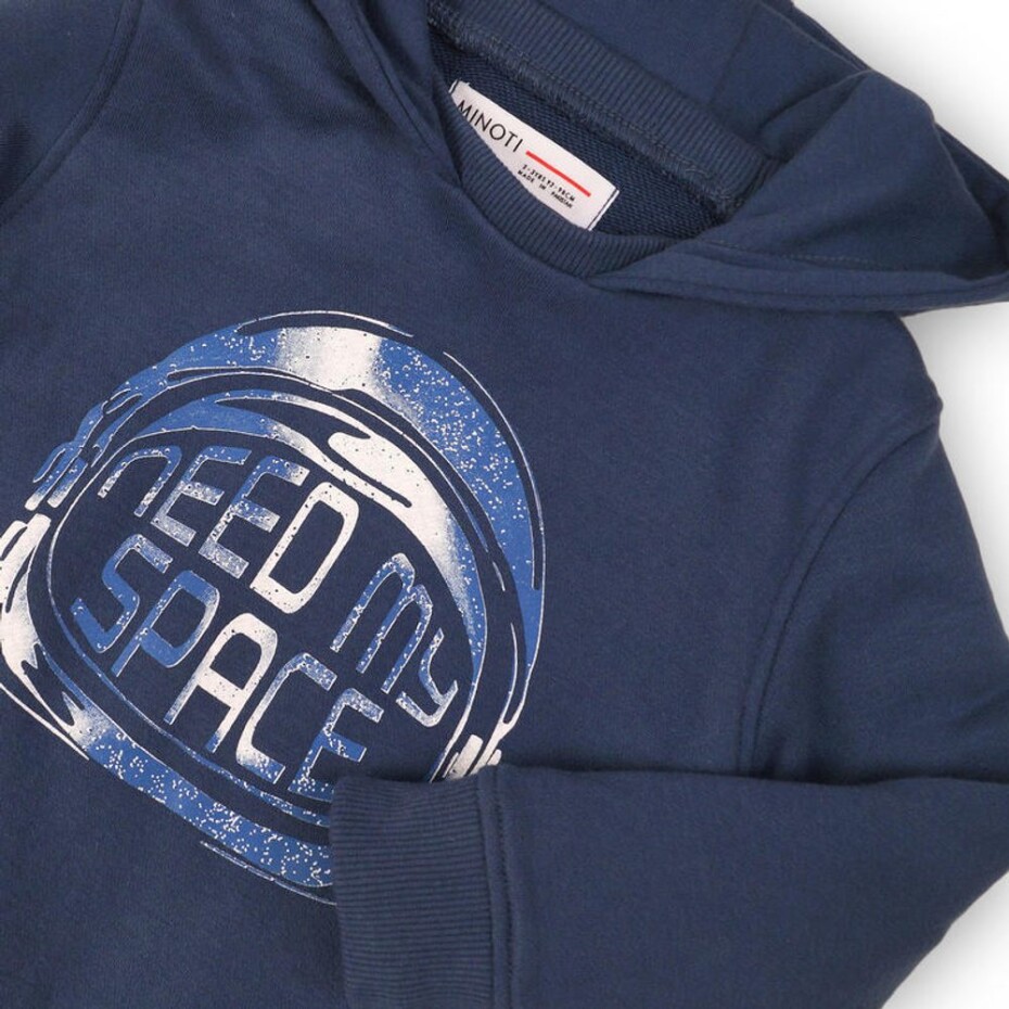 Mikina chlapecká s kapucí, Minoti, TB FLEECE HOODY 1, tmavě modrá - 86/92 | 18-24m - main (2)