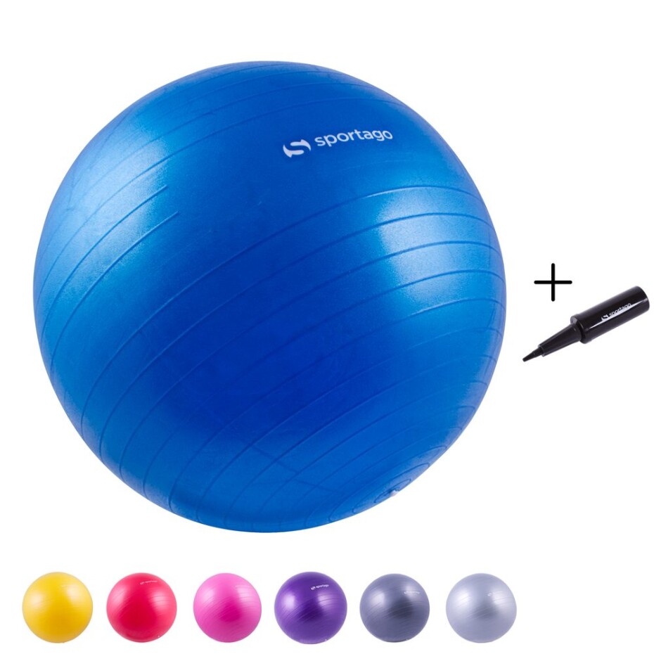 Gymnastický míč Sportago Anti-Burst 75 cm, včetně pumpičky - růžová - main (1)
