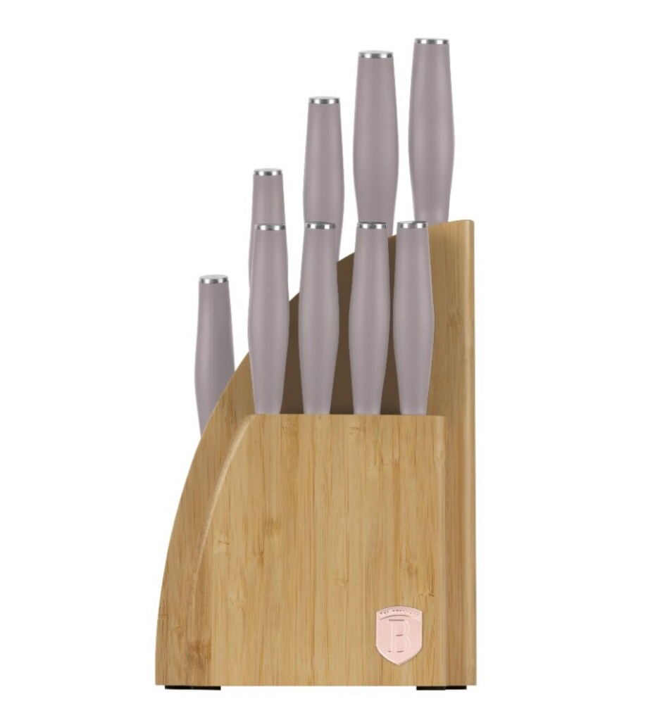 BERLINGERHAUS Sada nožů se stojanem BAMBOO 10 ks Taupe Collection BH-3122 - main (1)