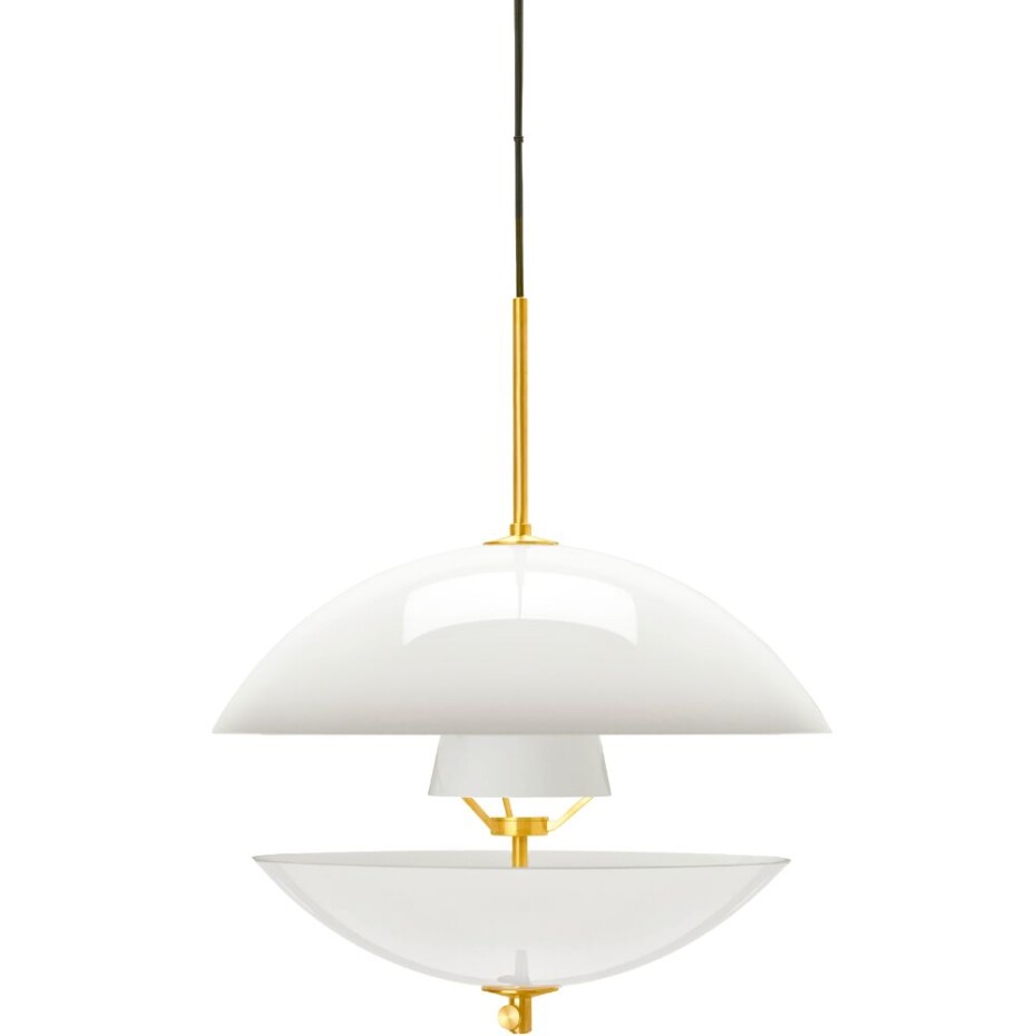 Závěsná lampa CLAM 44 cm, bílá / mosaz, Fritz Hansen - main (11)