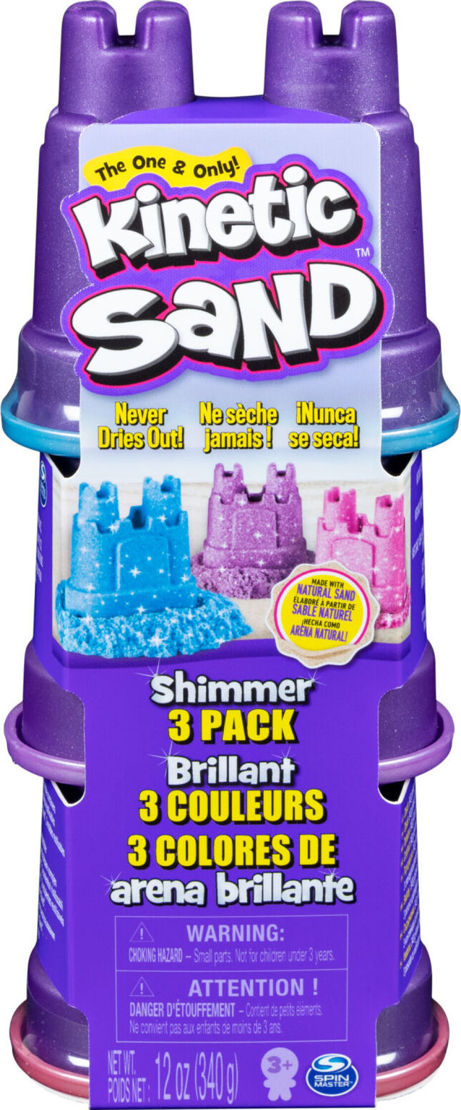 Spin Master International B.V KINETIC SAND TŘI KELÍMKY TŘPYTIVÉHO PÍSKU - main (0)