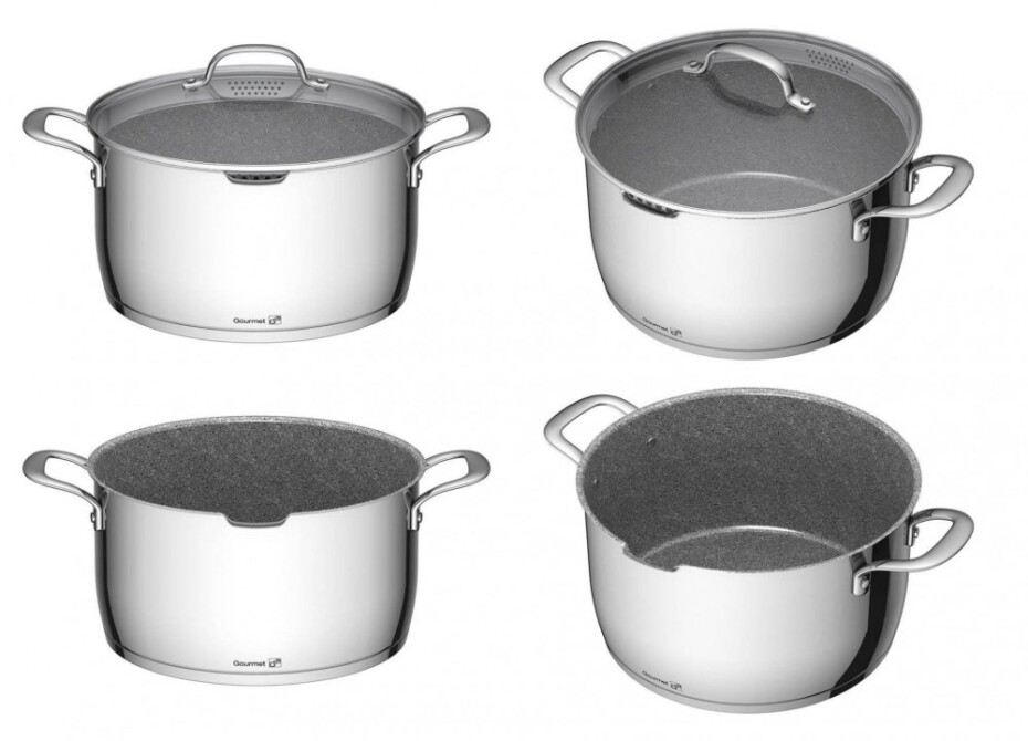 G21 Sada nádobí G21 Gourmet Miracle s cedníkem, 4 díly, nerez/greblon G21-6352113 - main (2)