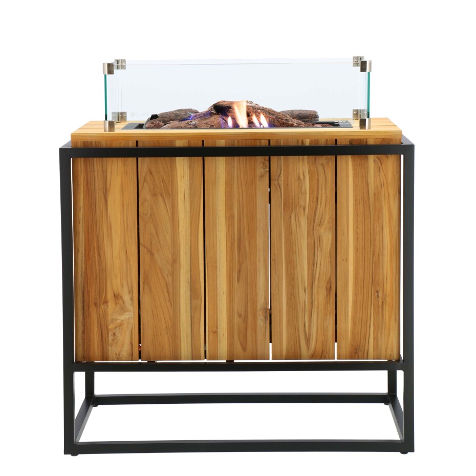 Oddělovací ohniště Cosiloft divider černý rám / teak COSI - main (0)