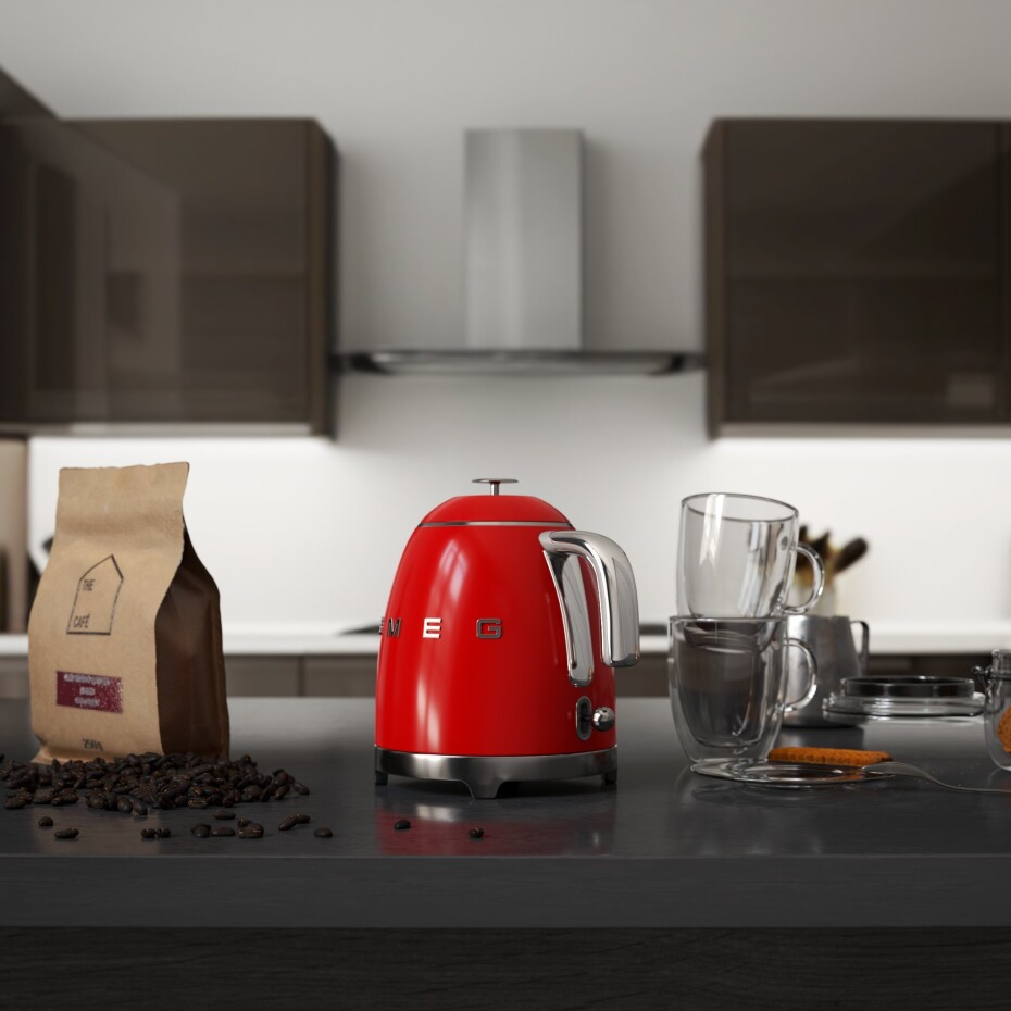 Rychlovarná konvice 50'S STYLE MINI KLF05RDEU, 800 ml, červená, Smeg - main (1)