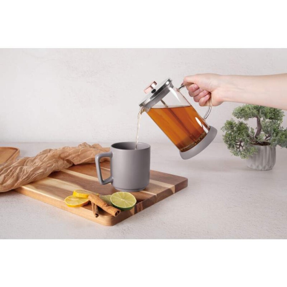 BERLINGERHAUS Konvice na čaj a kávu French press 600 ml Taupe Collection BH-8588 - main (4)