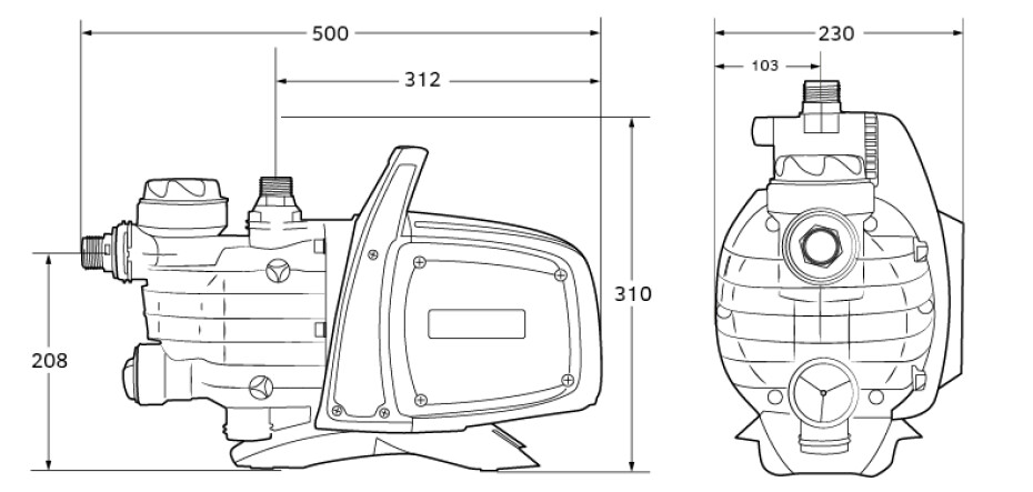 EASY PUMP EASY JET 850, povrchové čerpadlo, 230V - main (3)