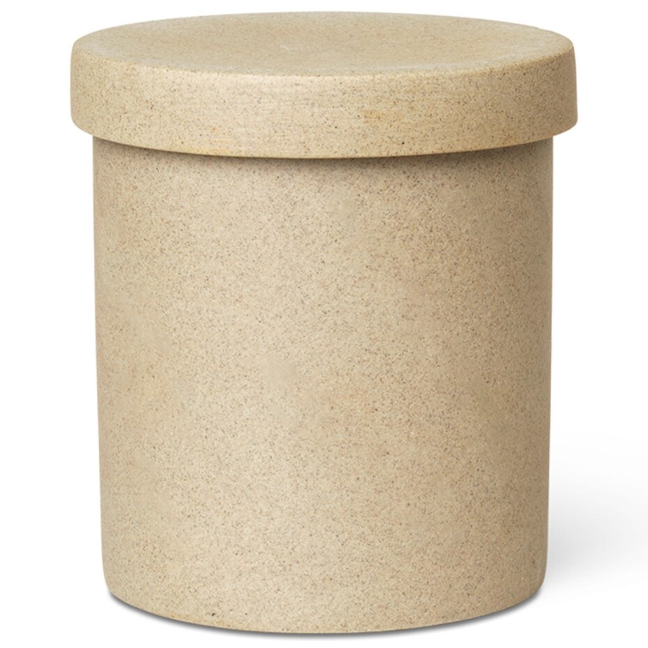Kelímek na zubní kartáčky BON 10,5 cm, písková, porcelán, ferm LIVING - main (0)