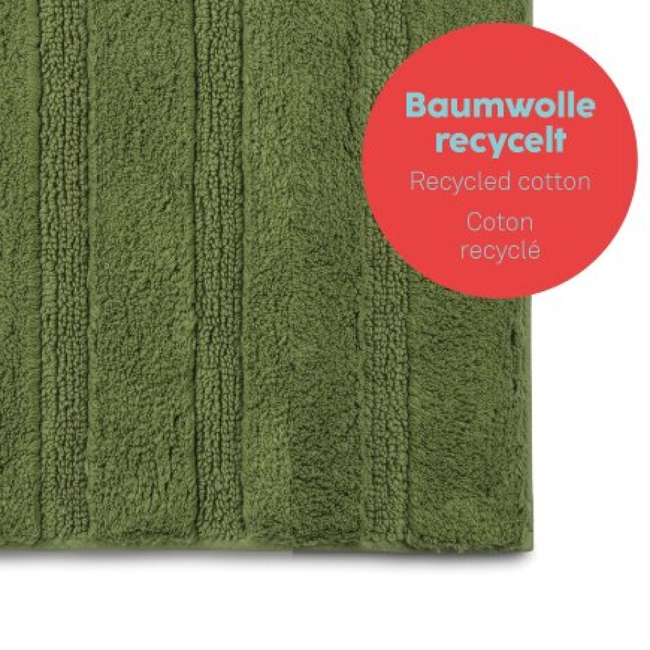 KELA Koupelnová předložka Megan 100% bavlna mechově zelená 120,0x70,0x1,6cm KL-24707 - main (5)