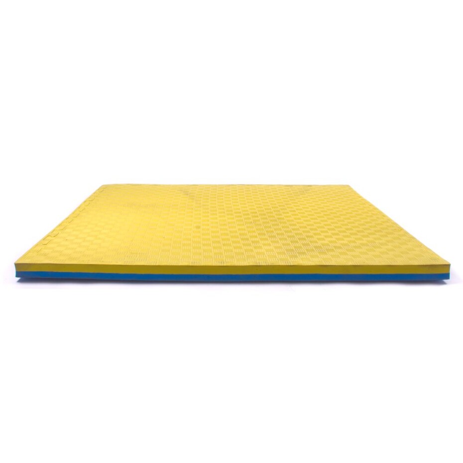 Sportago Tatami Taekwondo podložka 100x100cm žlutá-modrá - main (14)