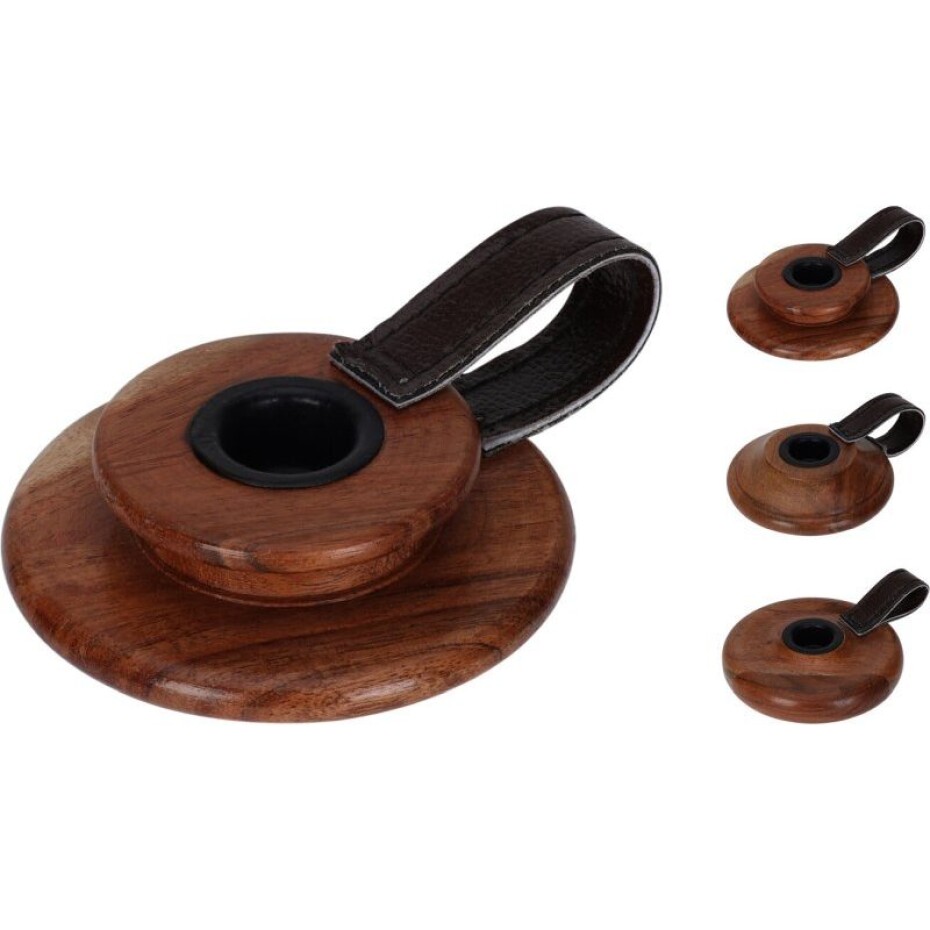 HOMESTYLING Svícen 12 x 10 x 4 cm dřevěný KO-A93000370 - main (0)