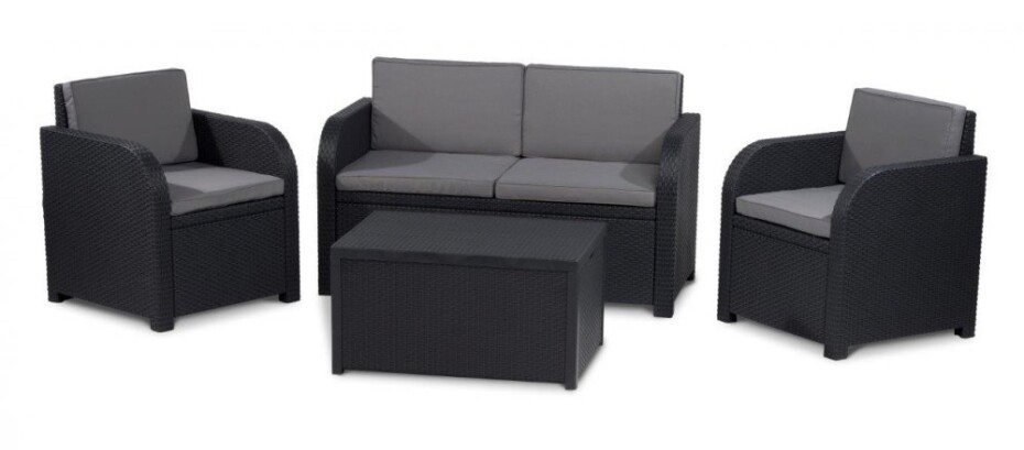 Keter Zahradní nábytek Keter Modena set s úložným stolem hnědá / taupe KT-610015 - main (1)