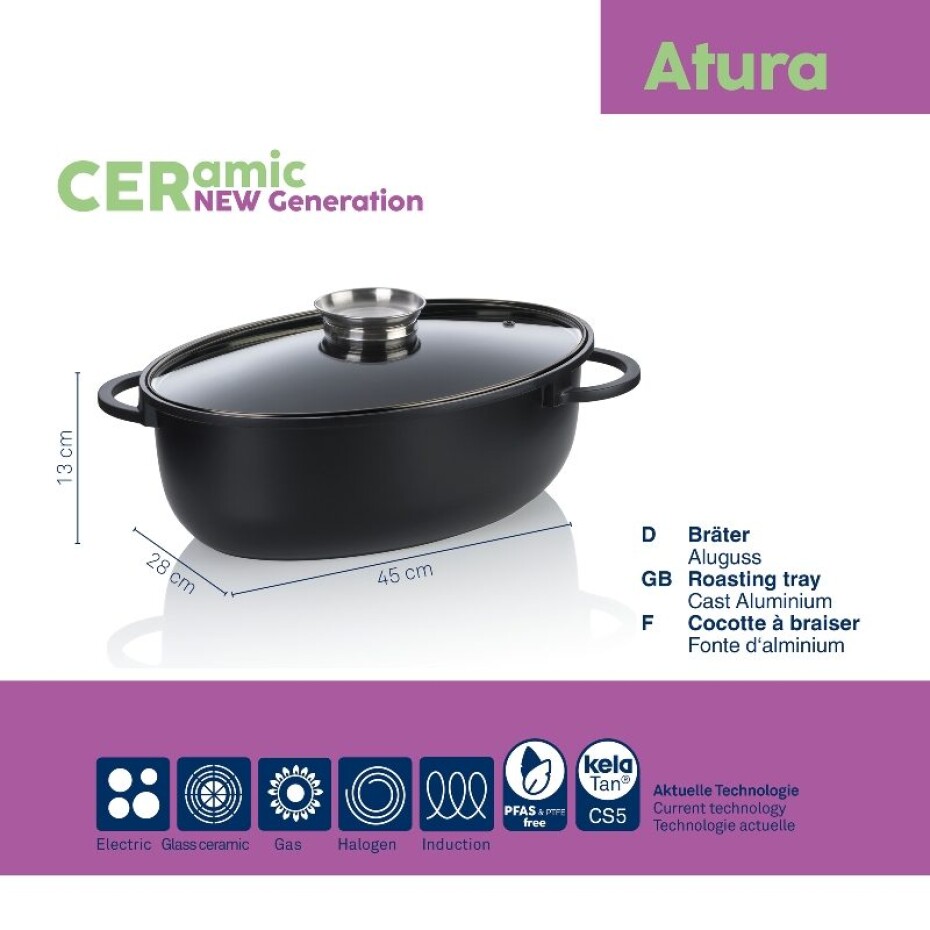 KELA Pekáč s aroma poklicí a keramickým povrchem ATURA 45x28x13cm KL-15173 - main (2)