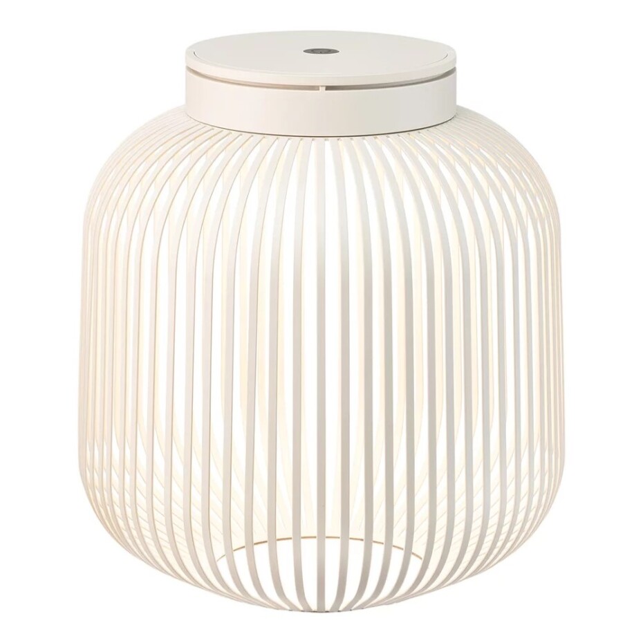 Přenosná stolní lampa LITO M 30,5 cm, LED, hedvábně šedá, ocel, Blomus - main (5)