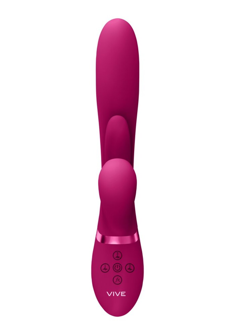 Vive Kura Thrusting G Spot with Flapping Tongue and Pulse Wave Stimulator Pink - main (1)