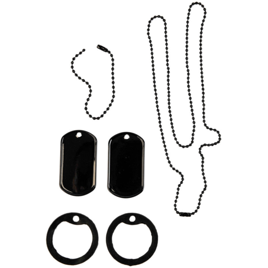 ID známka US (Dog Tag) - sada [BEZ RAŽBY] černá - main (0)