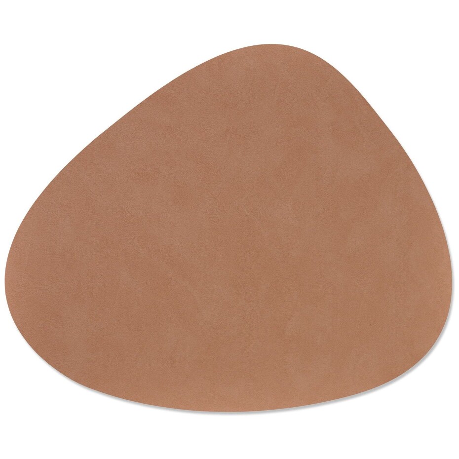 Prostírání CURVE NUPO 37 x 44 cm, oboustranné, lanýžová / starorůžová, kůže, LIND DNA - main (16)