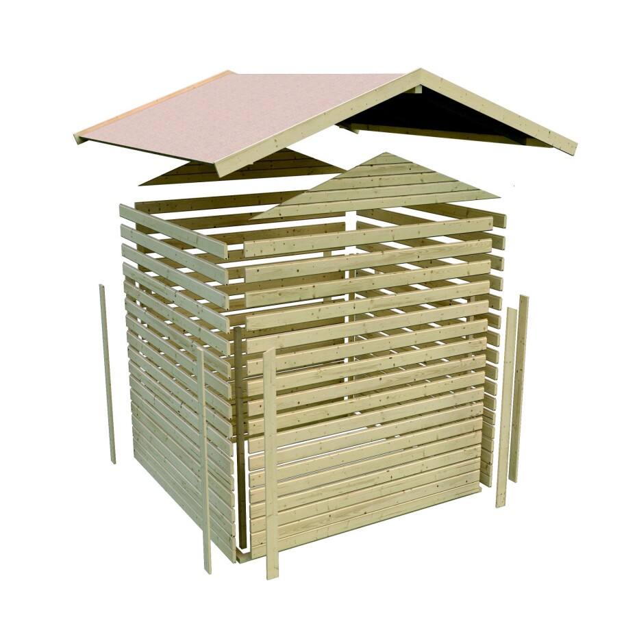 Dřevěný domek KARIBU TALKAU 4 (83336) natur LG1775 - main (5)