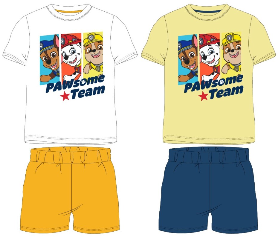 Paw Patrol - Tlapková patrola -Licence Chlapecké pyžamo - Paw Patrol 52041753, bílá/ žlutá Barva: Bílá, Velikost: 122 - main (0)