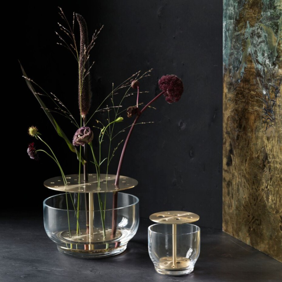 Váza IKEBANA 24 cm, zlatá, sklo, Fritz Hansen - main (3)